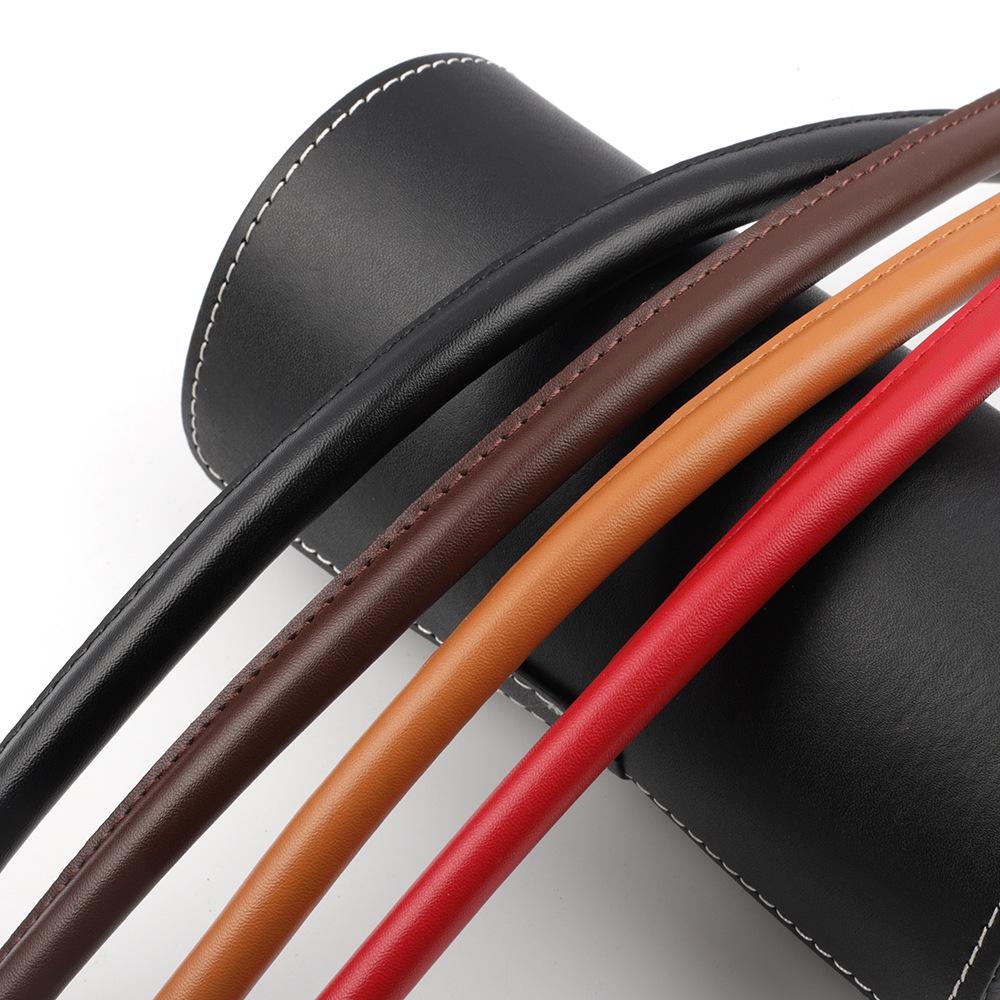 Genuine Leather Handbag with Cowhide Strap and DIY Accessories