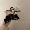 Korean INS Temperament Black & White Bow Shark Hair Clip - Sweet Large Claw for Girls