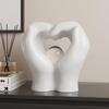 Nordic Minimalist Resin Heart Ornaments for Home Decor