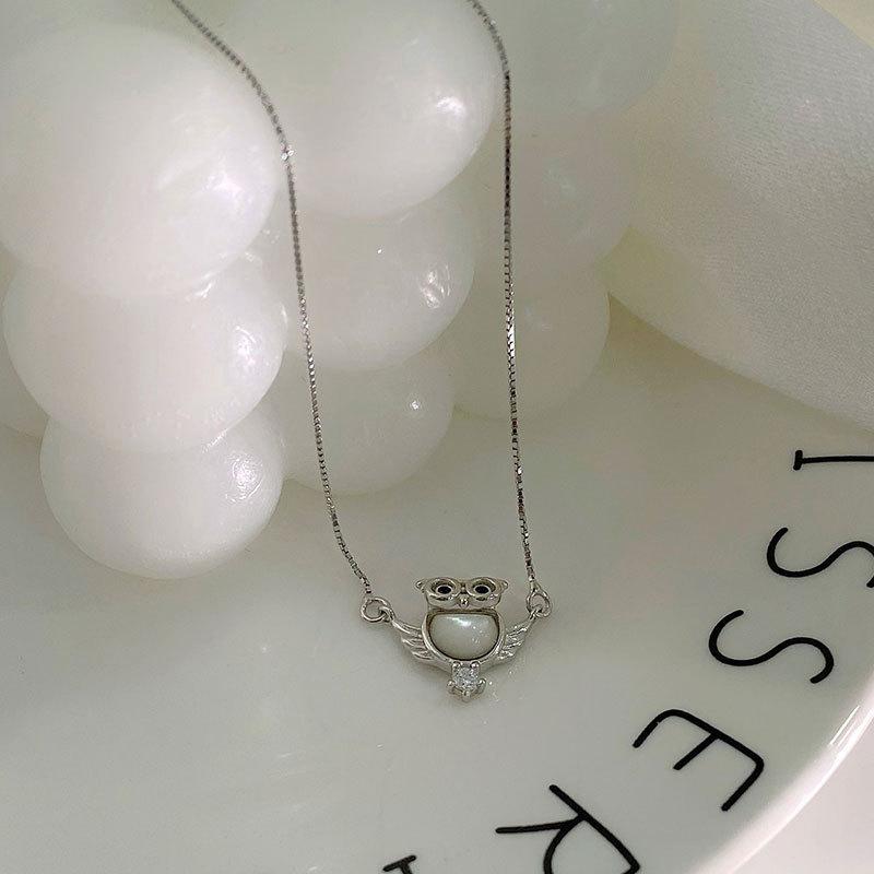 Shell Owl Necklace Cute Little Animal Collarbone Chain Temperament Versatile New Trend Niche