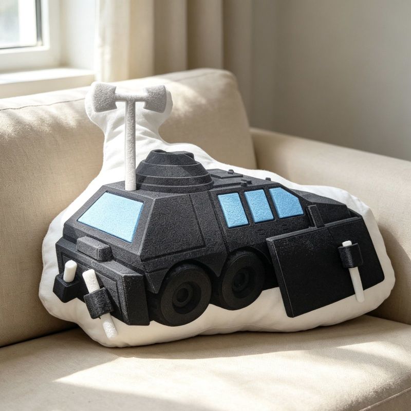  Tiv2 Tornado Intercept Vehicle 2 Static Model Plush Cushion Pillow Collectible Desk Decor Gift For Sci-Fi Vehicle Fans