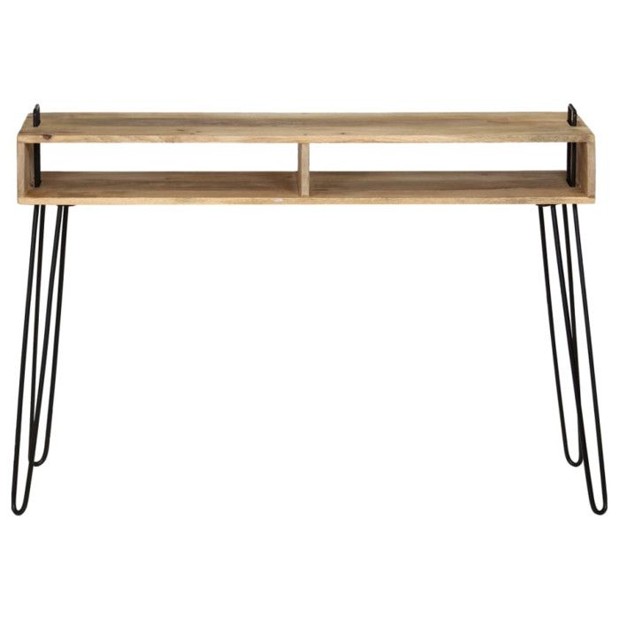 Table console - VIDAXL - Bois de manguier massif - Style industriel - 115 x 35 x 76 cm