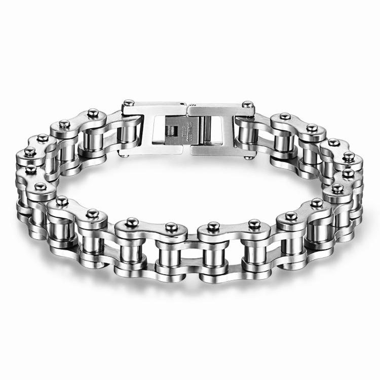 4 Color Punk Rock 316L Stainless Steel Biker Mens Bracelet Link Chain Motorcycle Bike Bicycle Chain Bracelets Bangles Jewelry