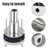 Straight Thru Hull Exhaust Skins Fitting for Marine Car 24mm Inner Diameter Tube Pipe 316 Stainless Steel Thru Hull Exhaust Skin