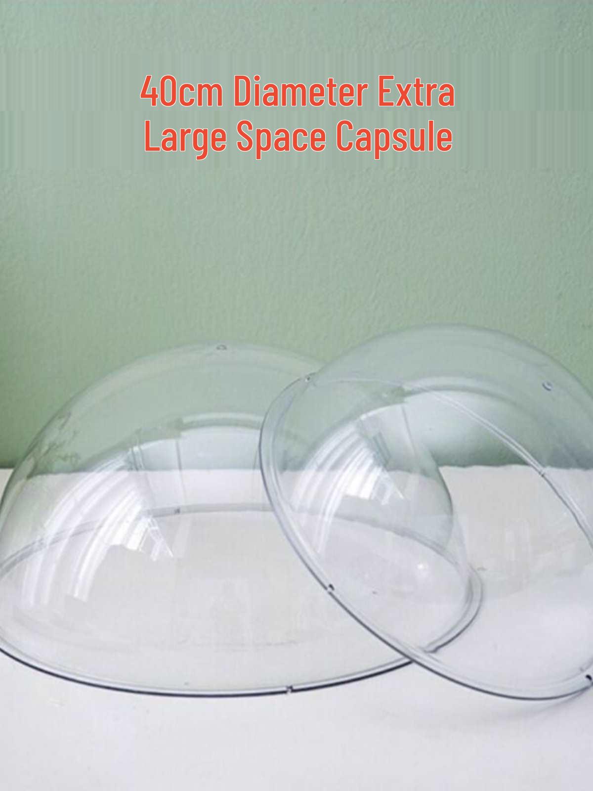 Ultra-Transparent Acrylic Cat Bed Dust Cover Space Capsule Ball 30 Capsule—Opening 30.2CM for Below 8 lbs