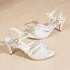 Sandali Estivi da Donna Open-toe Moda Nuovi Bocca di Pesce Fibbia Scarpe con Tacco Alto Casual Esterni Antiscivolo Zapatos