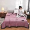 Color Solid Summer Blanket With Soft Filling For Kids And Student Dormitory
