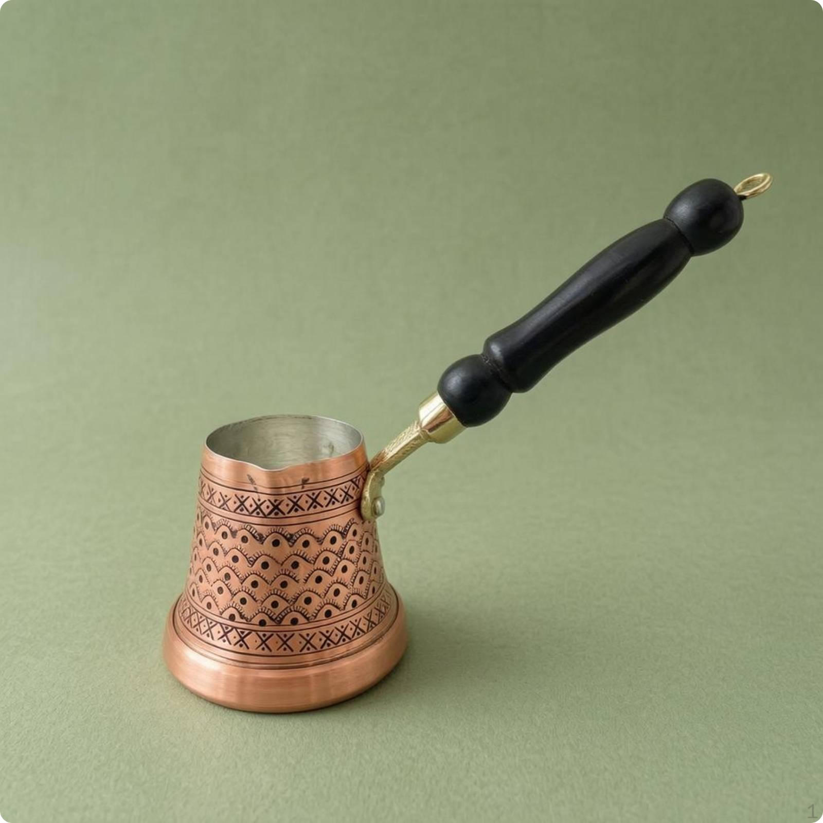 Turkish Coffee Pot TinLined Hammered Copper