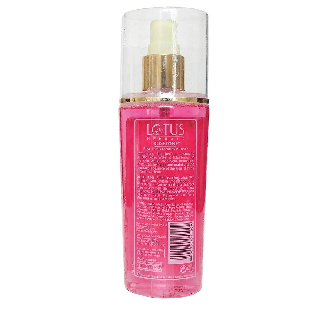 Lotus Herbals Rose Petals Facial Skin Toner - Rosetone 100ml
