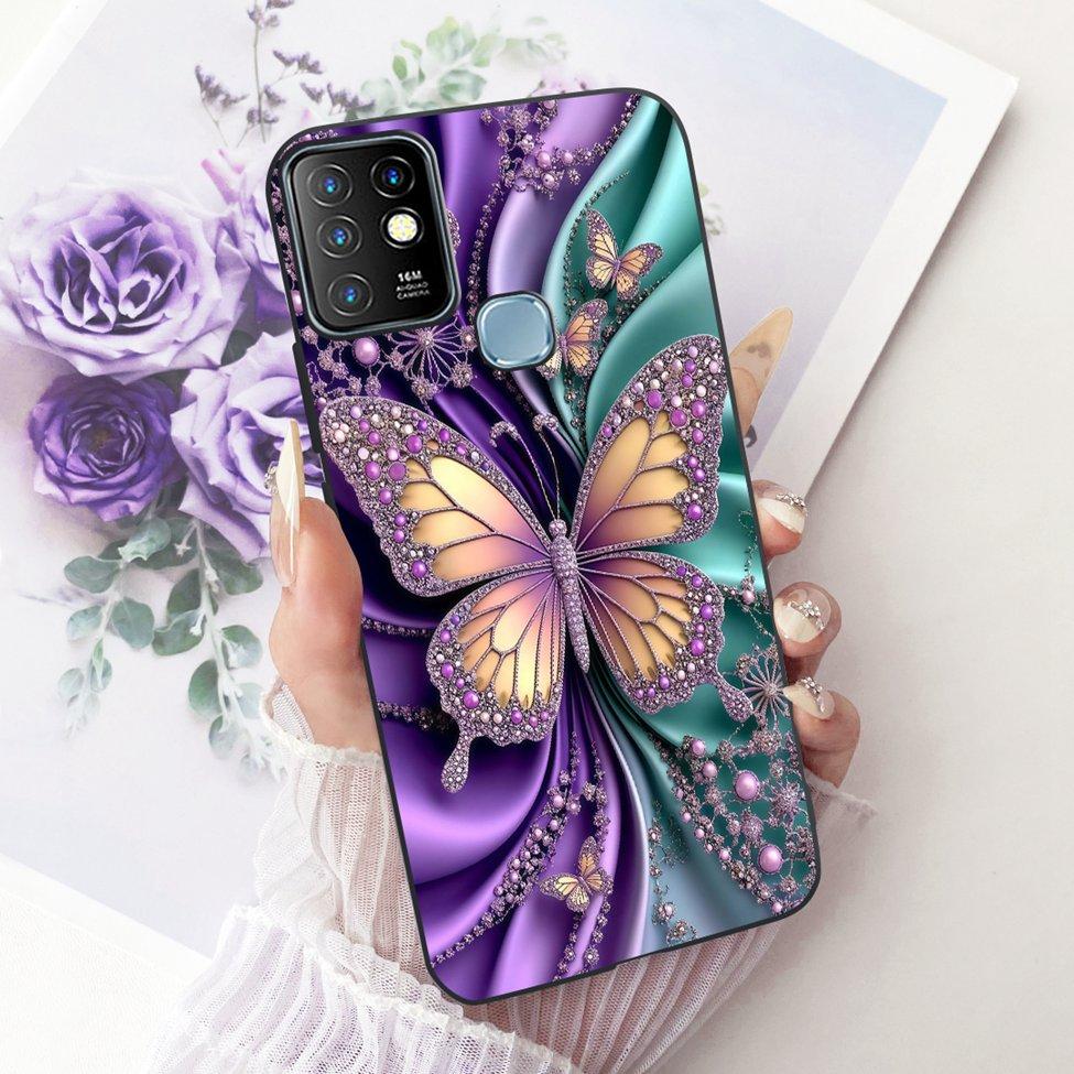 Case For Infinix Hot 10 Cover Aesthetic Cute Cat Fashion Funny Painted Bumper For Infinix Hot10 X682B X682C Casing