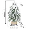 Round Wood Bottom Christmas Tree Christmas Decorations Flocked Christmas Small Tree Cedar Decorative Tree