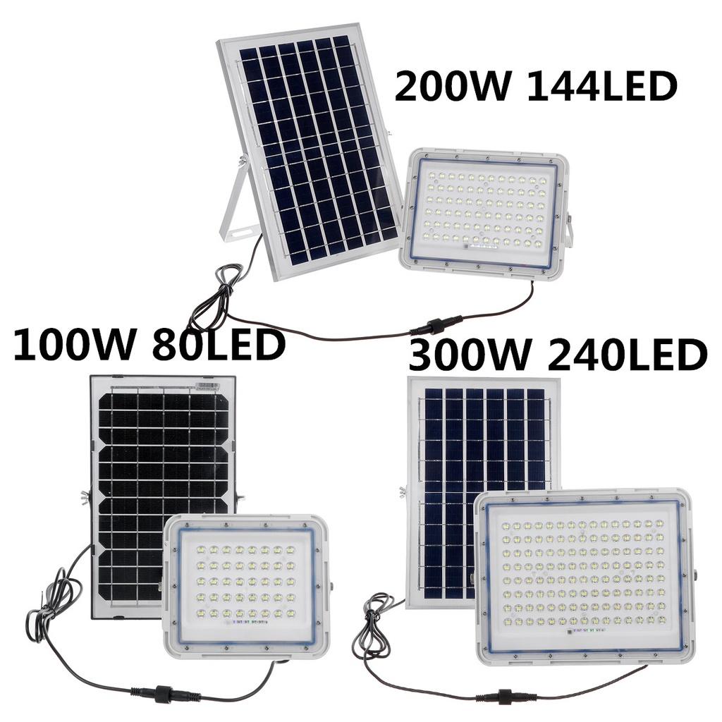 100/200/300W Solar Lights Outdoor Solar Security Flood Light with Remote Waterproof Solar Wall Lights for Yard Garden Garage New