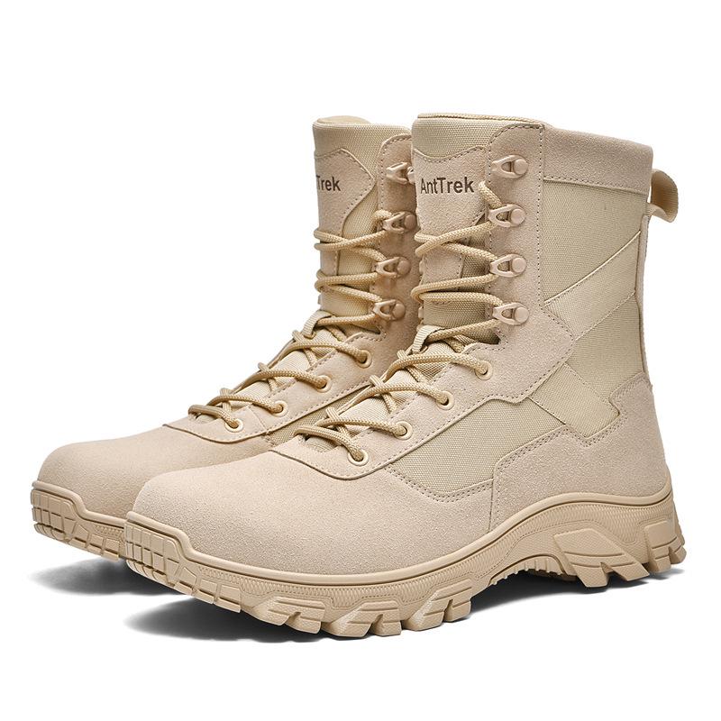 Men's Tactical Combat Desert Hiking Boots – High-Top Military Outdoor Footwear
