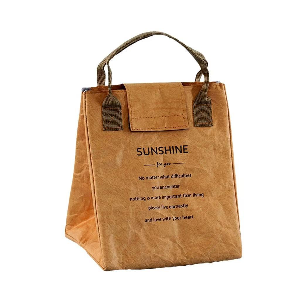 Isolierte Tyvek-Lunchtasche - Individuelle Kraftpapier-Bento-Tasche für Büroangestellte