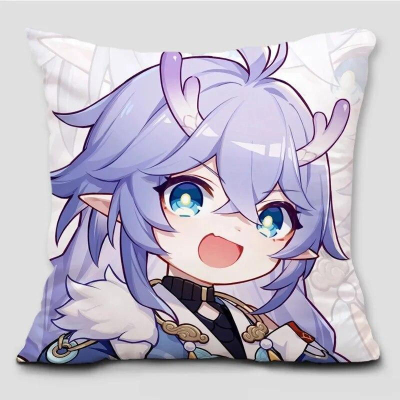 Anime Honkai Impact Pillow Cover Cosplay Cute Comic Print Cushion Cover Sofa Bedroom Home Decoration Pillow Cover