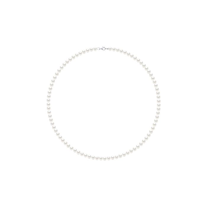 Collier - Pearls & Colors - Perle de Culture d'Eau Douce Semi-Baroques - Perle Blanche - Argent 925 - Qualité AAA+ - Femme