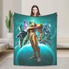 Metroids Hero Game Blankets Flannel Vintage Breathable Throw Blanket for Bed Sofa Winter