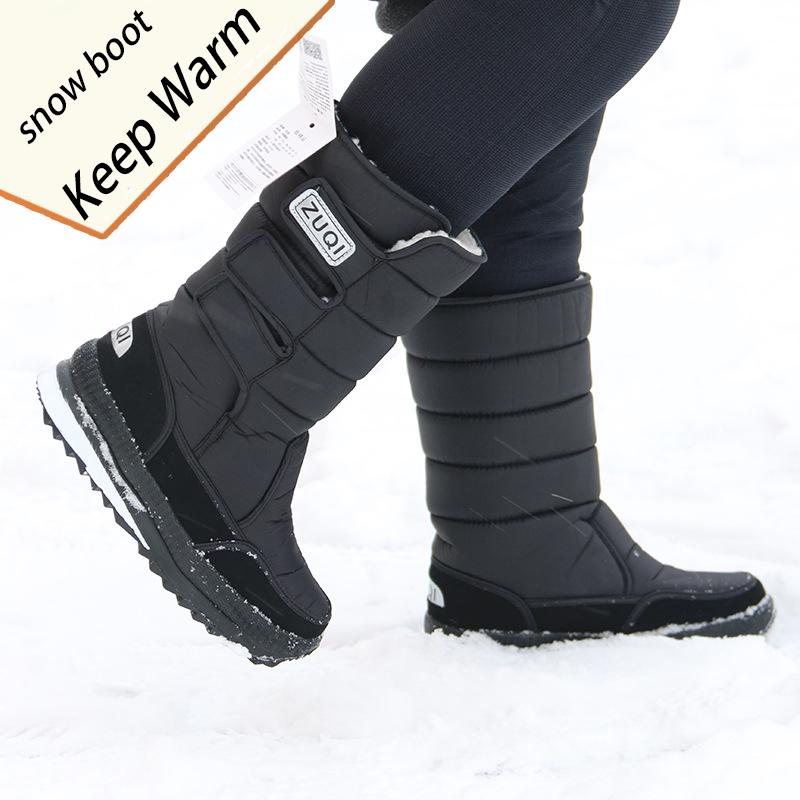 Men's Snow Boots Platform Mid-Calf Lined Waterproof Snow Boots Warm