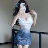 Women's Strapless Sexy Gradient Dress - 2026 New Short Tight Hip Wrap Skirt
