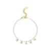 Brass Plated Bracelets Women's Gold/Pearl CCU62 VP4 ONE
