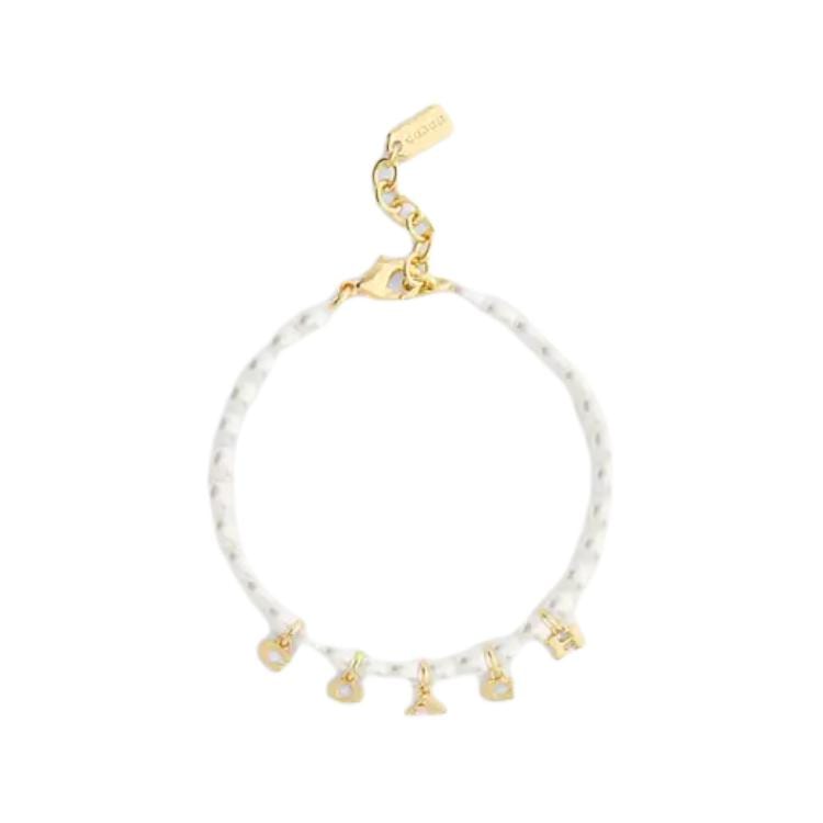 COACH Brass Plated Bracelets Women's Gold/Pearl CCU62 VP4 ONE