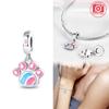 Shiny Pink Claw Pendant Copper Colors For Charms Copper Colors Original Bracelet For Jewelry Making