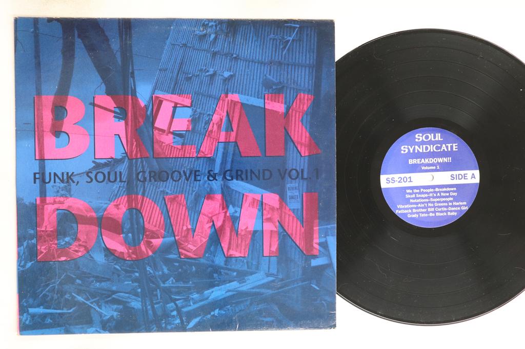 LP Record VARIOUS  Breakdown Funk Soul Groove  Gri SS201 SOUL SYNDICATE 1993 US SoulFunk Used