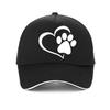 Love Dog Paw Heart Print Baseball Cap Unisex Women Summer Pop Harajuku Hip Hop Hat Unisex Outdoor Adjustable Bone Snapback Hat