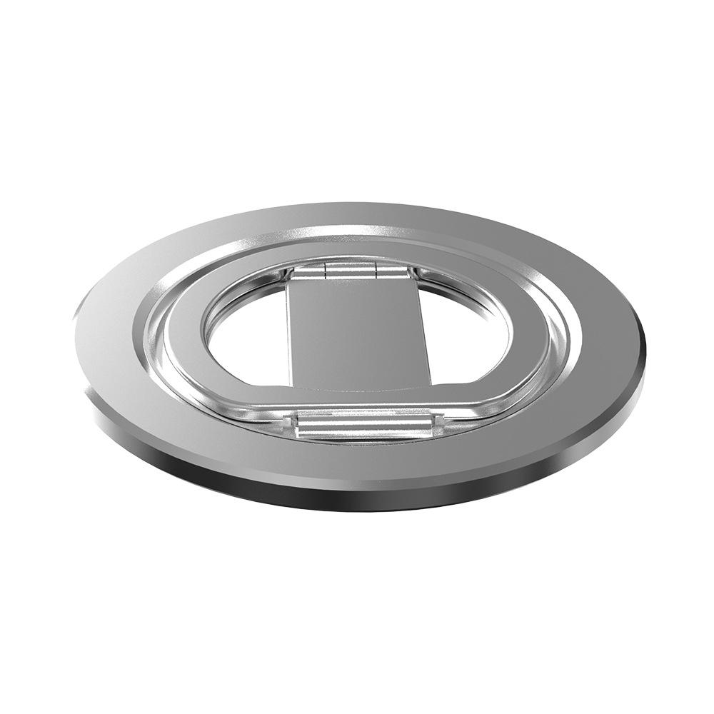 Aluminum Alloy Foldable Phone Ring Holder Stand, Dual-Sided Magnetic Car Mount