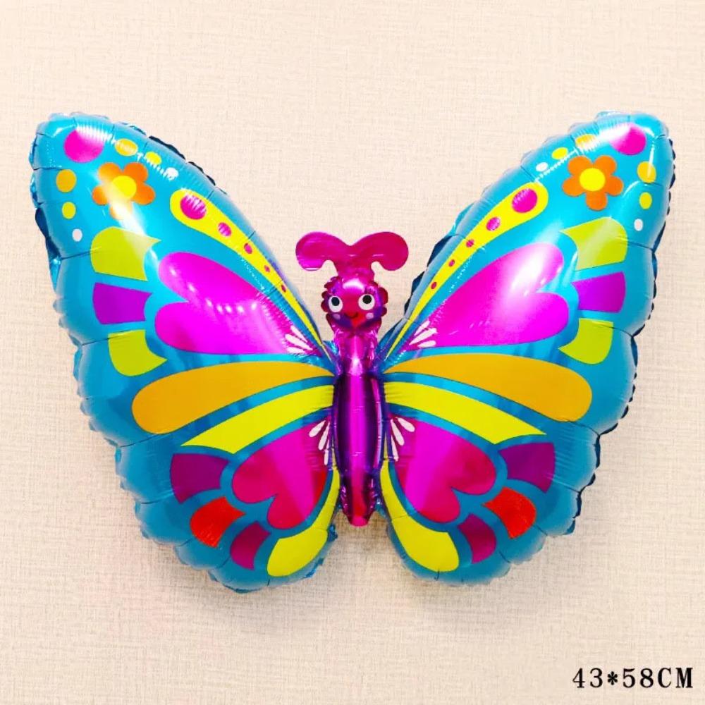 Pink Butterfly Birthday Decoration Balloon Set Tableware Cup Plate Napkin Gift Bags Backdrop Banner KeyChain Girl Party Supplies