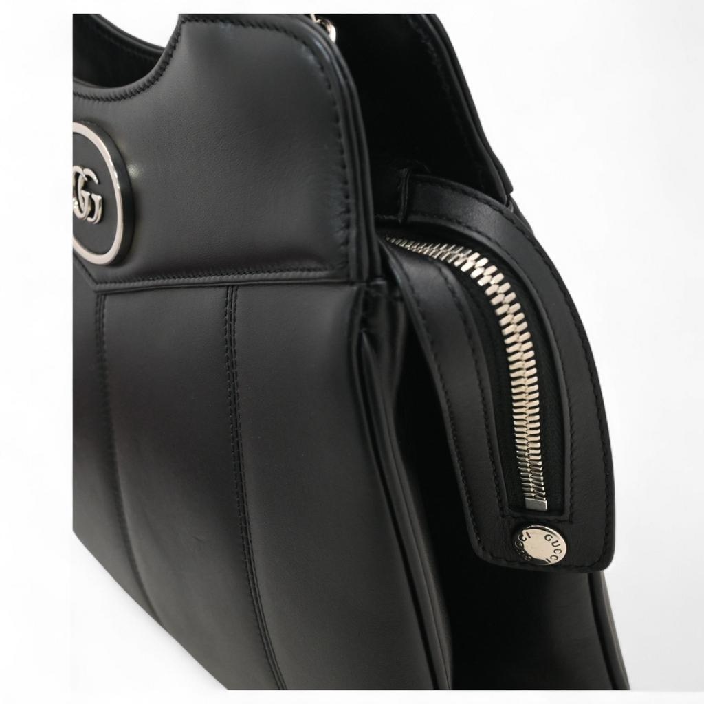 Authentische GUCCI Petit GG Handtasche 2-Wege Schultertasche Braun Kalbsleder Damen gu9990wy