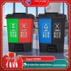 Recyclable Double Bin: Dry-Wet Separation Kitchen Garbage Bin with Foot Pedal and Odor Proof Design.