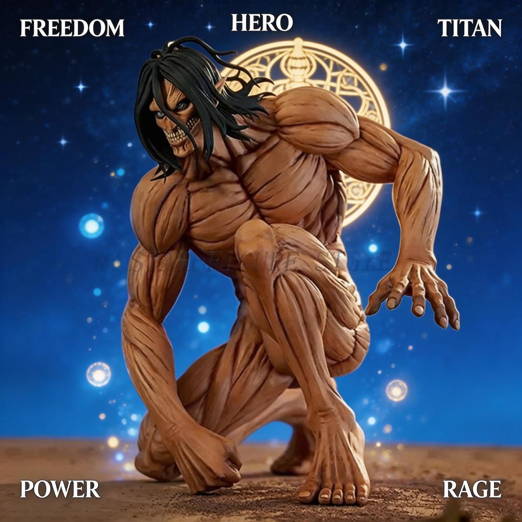 Attack On Titan Eren Levi Action Figure Shingeki No Kyojin The Founding Titan Figurine Model Toys 15Cm Desktop Ornaments