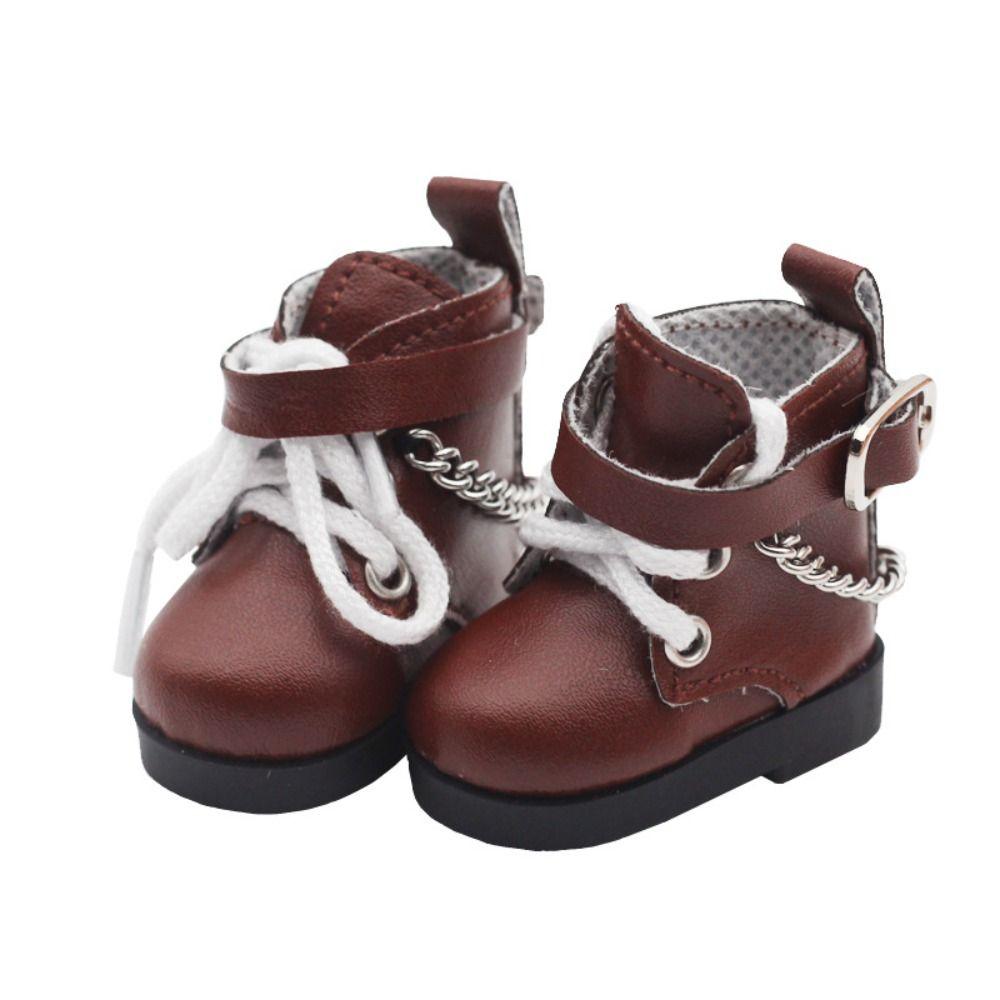 1Pair PU Leather BJD Doll PU Shoes Doll Shoes EXO Doll Boots  1/6 BJD Doll