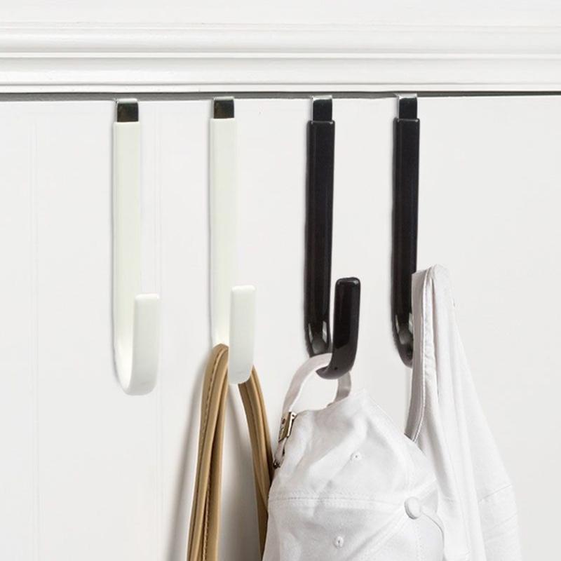 Tür-Rückseite Hänger Set von 6, Beschichtetes Metall Über-Tür Aufbewahrungsstücke für Handtücher Taschen Hüte im Schlafzimmer Bad und Studentenwohnheim