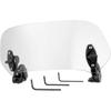28,5 cm Pare-brise de moto Déflecteur de vent pour moto Lentille transparente Clip réglable Extension de pare-brise Ajustement universel pour la plupart des motos et scooters