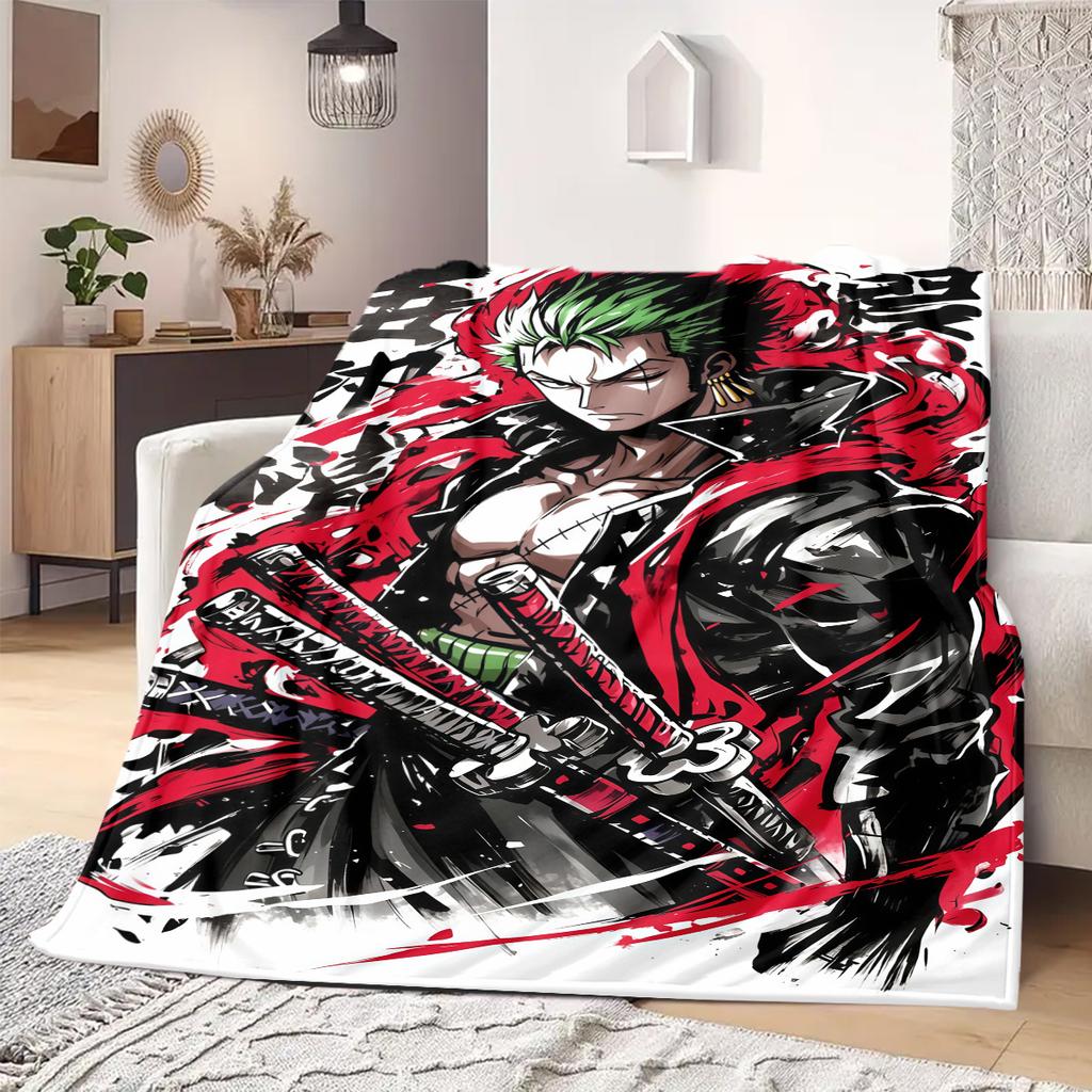 Roronoa Zoro Print Blanket Warm Comfortable Flannel Blanket Suitable for Bedrooms,Sofas, Beds,Chairs,Travel -QIAO128