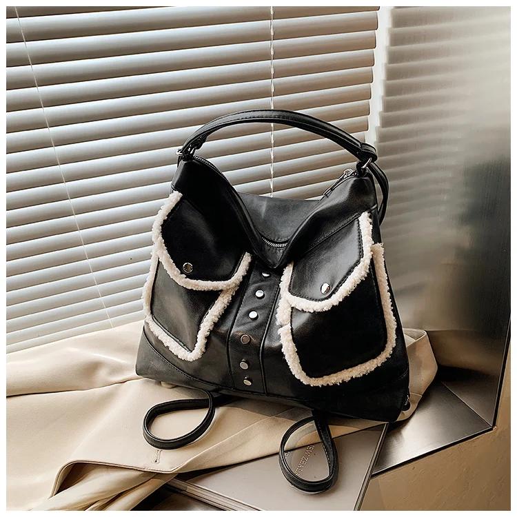 

Великолепные сумки из искусственной кожи на плечо и через плечо, большой вместимости, новые зимние стильные модные рюкзаки для женщин, повседневная мода