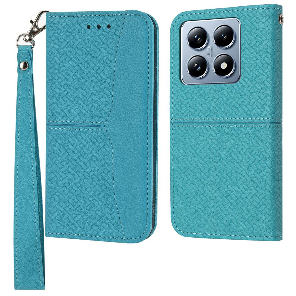 For Xiaomi 14T Pro Case Woven Texture PU Leather Wallet Phone Cover