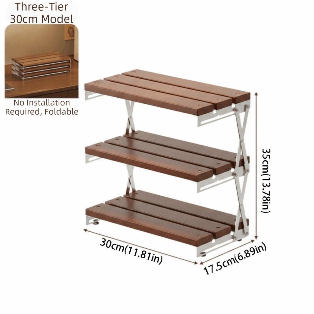 Foldable Design Tabletop Shelf Multi-Tier Mug Display Shelf Home Organization