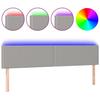 VidaXL Tête de Lit à LED Meuble de Chambre à Coucher Accessoire de Lit Double Tête de Cadre de Lit Intérieur Gris Clair 3121494