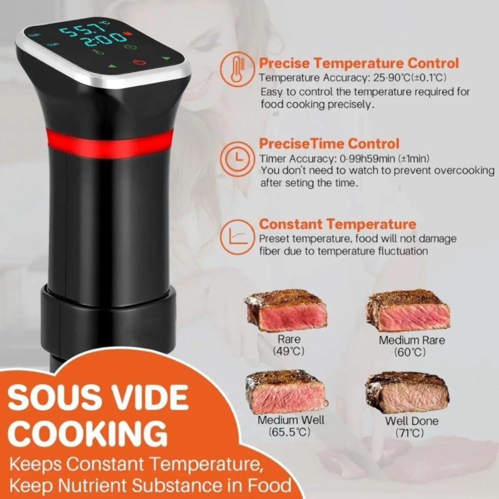 LCD Digital Display Sous Vide Cooker Low Temperature Immersion Circulator  Vacuum Cooking