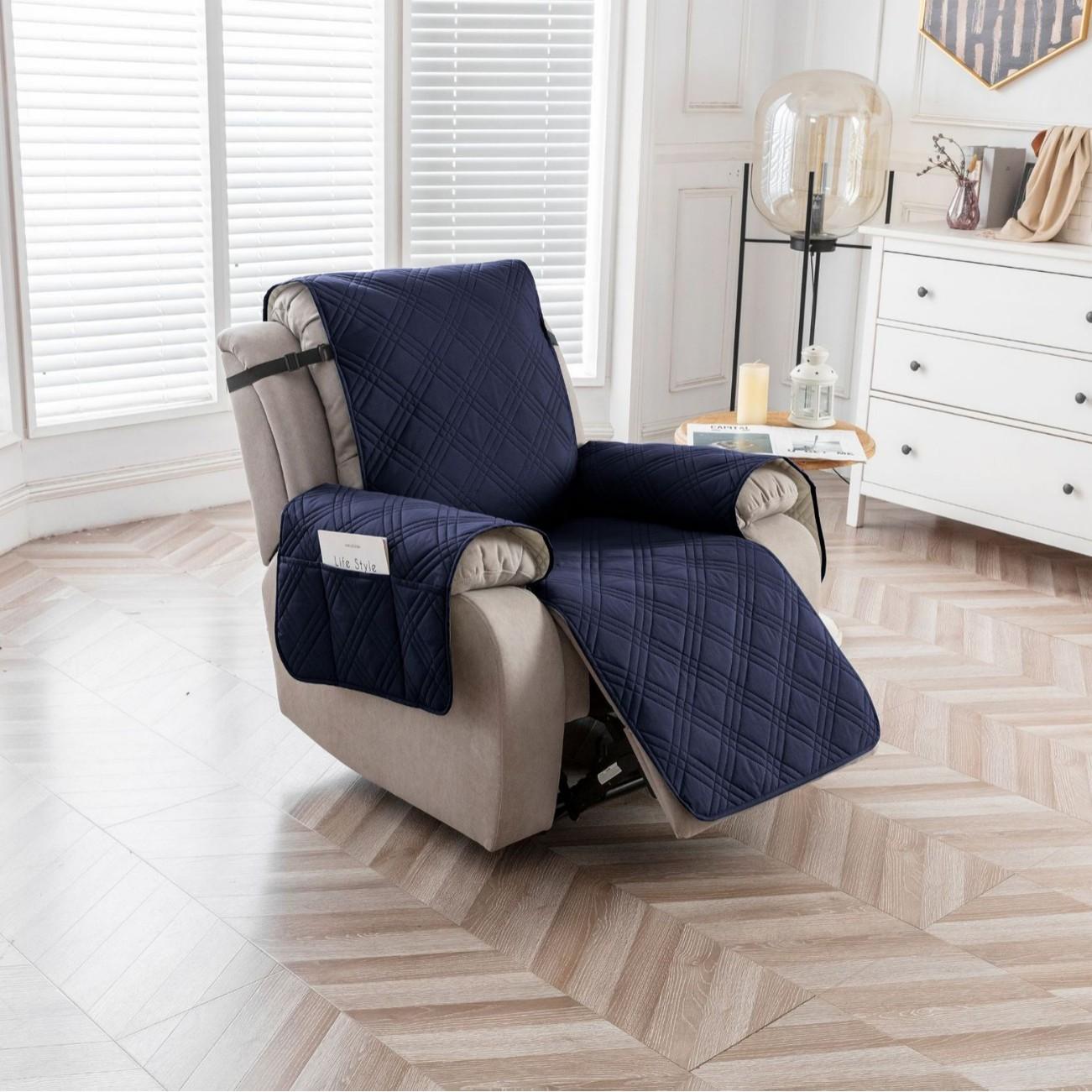 

Three Line Positioning Anti Slip Sofa Cushion Waterproof and Anti Slip Reclining Chair Cushions Guarding Home Protective Cover 1seat 70x235cm