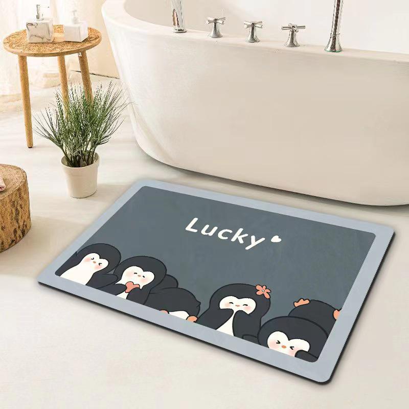 

Cartoon Panda Diatomaceous Earth Anti-Slip Bathroom Floor Mat - Absorbent, Wear-Resistant, Household Foot Pad 40x60cm (2.5mm)