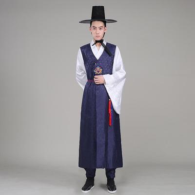Traditionelle koreanische Hanbok-Palastrobe für Herren, offizielles Kleid für Fotoshootings und Auftritte