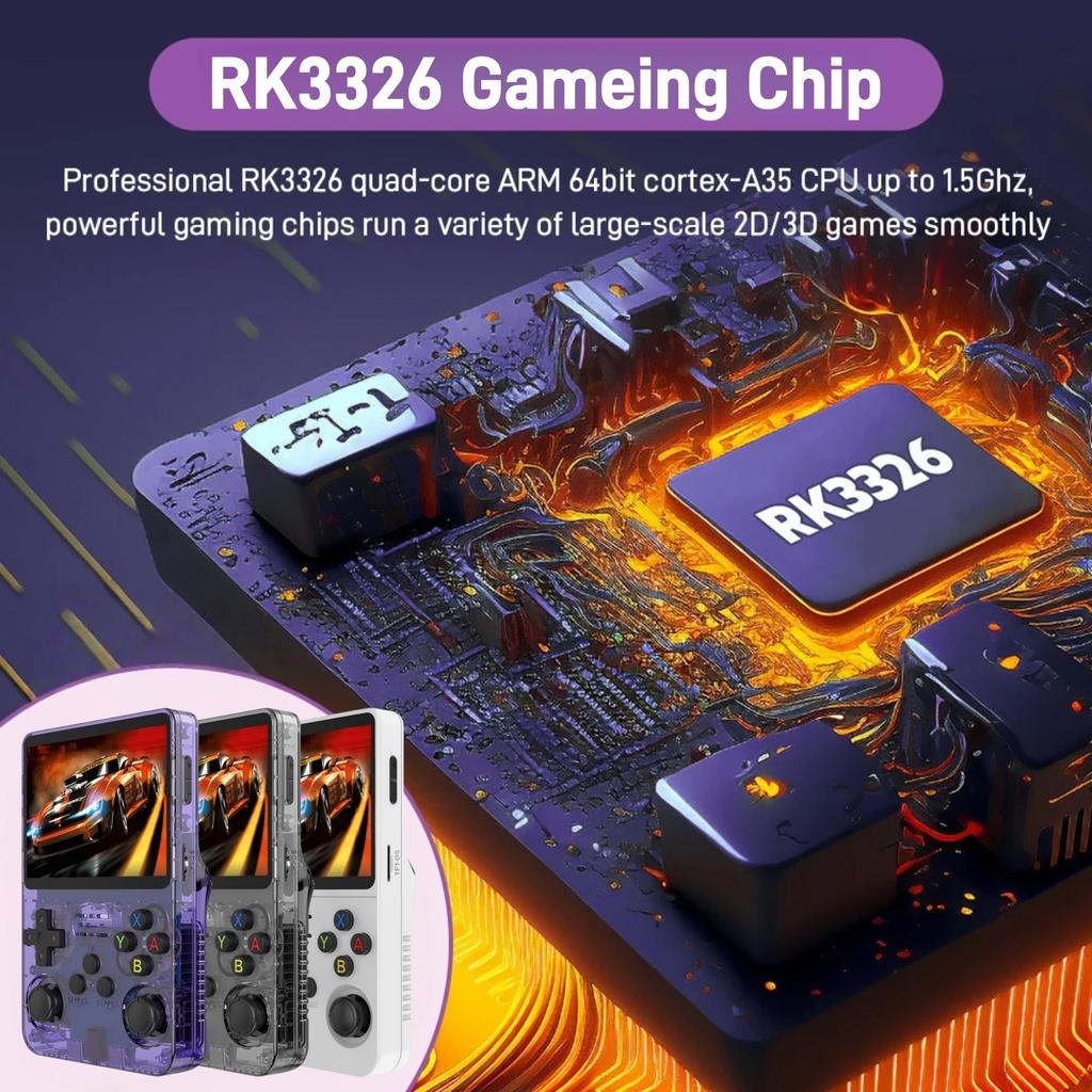 Console de jeu portable rétro R36S, écran IPS 3,5 pouces, plus de 20 000 jeux intégrés, plus de 20 émulateurs, console de jeu mini 64 Go/128 Go
