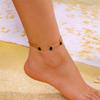 Design Sense 5 Leaf Flower Anklet for Women Lucky Flower Double Layer Chain Bracelet On The Leg Beach Barefoot Sandal Jewelry