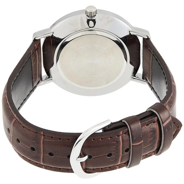 Casio MTP-VT01L-2B Men's Minimal Blue Dial Brown Leather Band Analog Watch, Silver, One Size. Analog Watch, Quartz Movement.