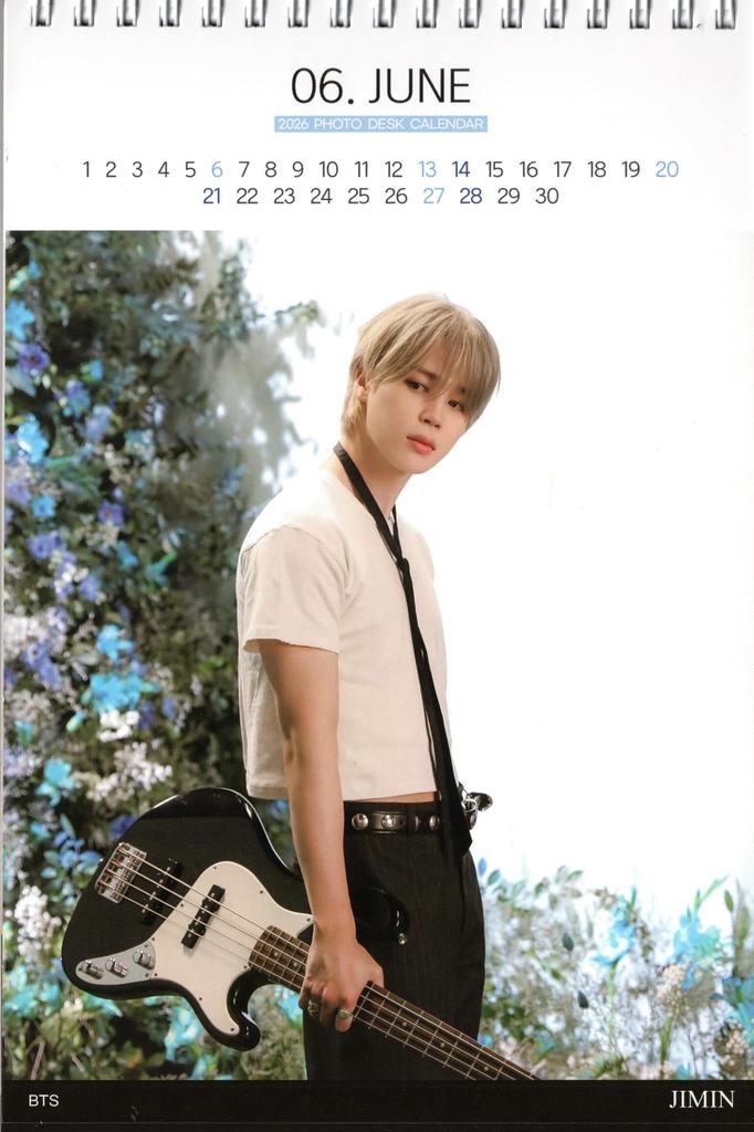 Jimin Desk Calendar Stickers BTS Merchandise (Photobook Calendar) 2026-2027 (2-Year Edition) + [12-Piece Set] K-POP (2026)