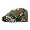 Peaked Cap Men's Spring Summer Camouflage Beret British Vintage Graffiti Progressive Cap